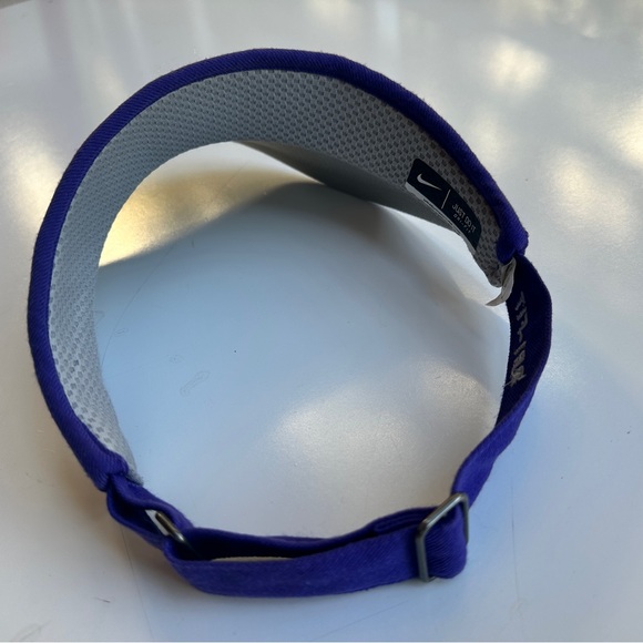 TCU Horned Frogs Nike Just Do-It Sun Visor Purple school logo one size fits most - Picture 10 of 11